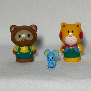 3 Hello Kitty Sanrio Figures Cake Toppers Tracy Raccoon Joey Mouse Tippy Bear